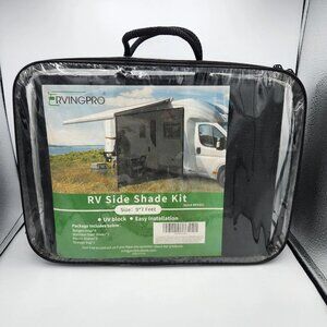RV Awning Side Shade 9'X7' - Mesh Screen Sunshade Complete Kits 9' x 7' Black
